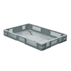 Transportkrat Euronorm plastic bak, krat TK2 600x400x75 grijs Transportkrat Euronorm plastic bak, krat TK2 600x400x75 grijs