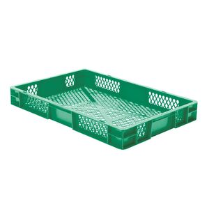 Transportkrat Euronorm plastic bak, krat TK2 600x400x75 groen Transportkrat Euronorm plastic bak, krat TK2 600x400x75 groen