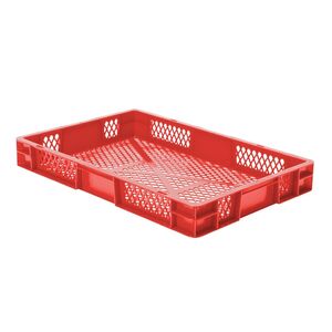 Transportkrat Euronorm plastic bak, krat TK2 600x400x75 rood Transportkrat Euronorm plastic bak, krat TK2 600x400x75 rood