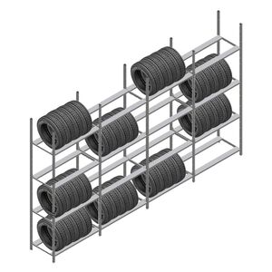 Voordeelrij bandenstelling Medium Duty 2500x4000x700 4 secties 4 niveaus Voordeelrij bandenstelling Medium Duty 2500x4000x700 4 secties 4 niveaus