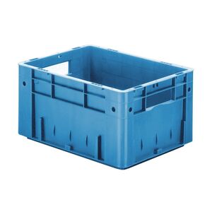 Zware transportkrat Euronorm plastic bak, krat VTK0 400x300x210 blauw Zware transportkrat Euronorm plastic bak, krat VTK0 400x300x210 blauw