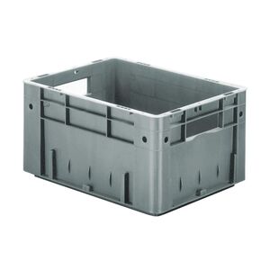 Zware transportkrat Euronorm plastic bak, krat VTK0 400x300x210 grijs Zware transportkrat Euronorm plastic bak, krat VTK0 400x300x210 grijs