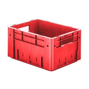 Zware transportkrat Euronorm plastic bak, krat VTK0 400x300x210 rood Zware transportkrat Euronorm plastic bak, krat VTK0 400x300x210 rood