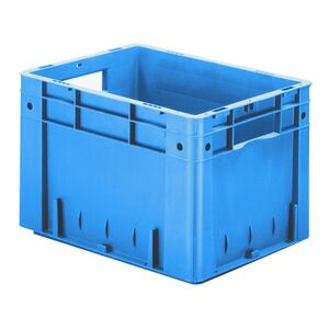 Zware transportkrat Euronorm plastic bak, krat VTK0 400x300x270 blauw Zware transportkrat Euronorm plastic bak, krat VTK0 400x300x270 blauw