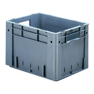 Zware transportkrat Euronorm plastic bak, krat VTK0 400x300x270 grijs Zware transportkrat Euronorm plastic bak, krat VTK0 400x300x270 grijs