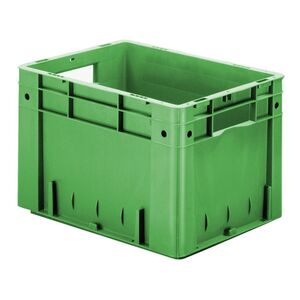 Zware transportkrat Euronorm plastic bak, krat VTK0 400x300x270 groen Zware transportkrat Euronorm plastic bak, krat VTK0 400x300x270 groen