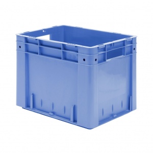 Zware transportkrat Euronorm plastic bak, krat VTK0 400x320x320 blauw Zware transportkrat Euronorm plastic bak, krat VTK0 400x320x320 blauw