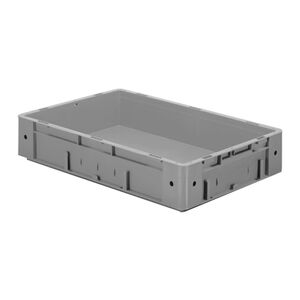 Zware transportkrat Euronorm plastic bak, krat VTK0 600x400x120 grijs Zware transportkrat Euronorm plastic bak, krat VTK0 600x400x120 grijs