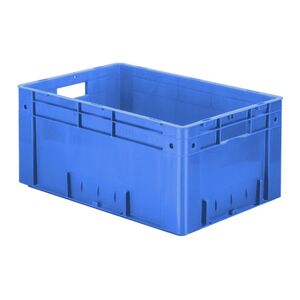 Zware transportkrat Euronorm plastic bak, krat VTK0 600x400x270 blauw Zware transportkrat Euronorm plastic bak, krat VTK0 600x400x270 blauw