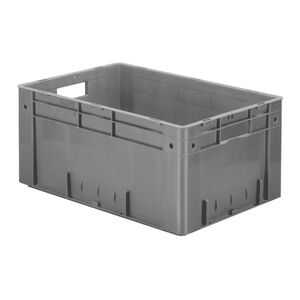 Zware transportkrat Euronorm plastic bak, krat VTK0 600x400x270 grijs Zware transportkrat Euronorm plastic bak, krat VTK0 600x400x270 grijs