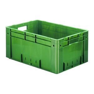 Zware transportkrat Euronorm plastic bak, krat VTK0 600x400x270 groen Zware transportkrat Euronorm plastic bak, krat VTK0 600x400x270 groen
