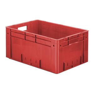 Zware transportkrat Euronorm plastic bak, krat VTK0 600x400x270 rood Zware transportkrat Euronorm plastic bak, krat VTK0 600x400x270 rood