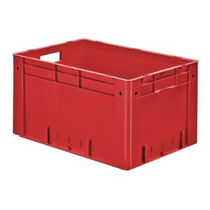 Zware transportkrat Euronorm plastic bak, krat VTK0 600x400x320 rood Zware transportkrat Euronorm plastic bak, krat VTK0 600x400x320 rood
