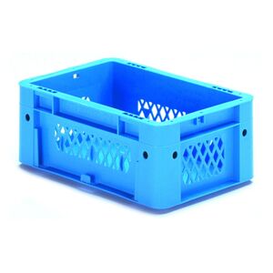 Zware transportkrat Euronorm plastic bak, krat VTK1 300x200x120 blauw Zware transportkrat Euronorm plastic bak, krat VTK1 300x200x120 blauw