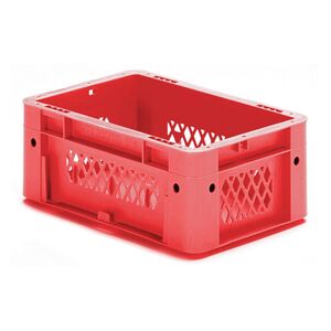 Zware transportkrat Euronorm plastic bak, krat VTK1 300x200x120 rood Zware transportkrat Euronorm plastic bak, krat VTK1 300x200x120 rood