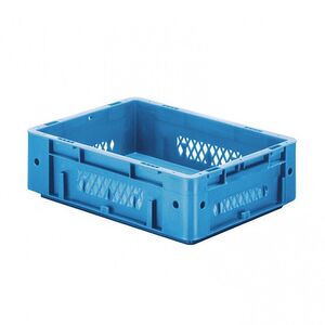 Zware transportkrat Euronorm plastic bak, krat VTK1 400x300x120 blauw Zware transportkrat Euronorm plastic bak, krat VTK1 400x300x120 blauw