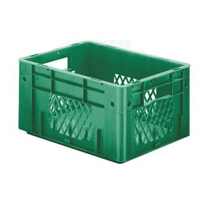 Zware transportkrat Euronorm plastic bak, krat VTK1 400x300x210 groen Zware transportkrat Euronorm plastic bak, krat VTK1 400x300x210 groen
