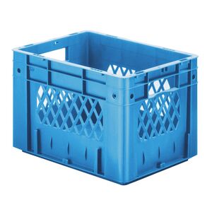 Zware transportkrat Euronorm plastic bak, krat VTK1 400x300x270 blauw Zware transportkrat Euronorm plastic bak, krat VTK1 400x300x270 blauw