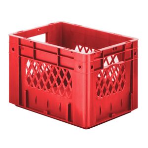 Zware transportkrat Euronorm plastic bak, krat VTK1 400x300x270 rood Zware transportkrat Euronorm plastic bak, krat VTK1 400x300x270 rood