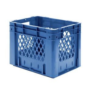 Zware transportkrat Euronorm plastic bak, krat VTK1 400x300x320 blauw Zware transportkrat Euronorm plastic bak, krat VTK1 400x300x320 blauw