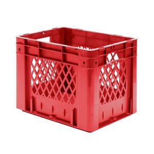 Zware transportkrat Euronorm plastic bak, krat VTK1 400x300x320 rood Zware transportkrat Euronorm plastic bak, krat VTK1 400x300x320 rood