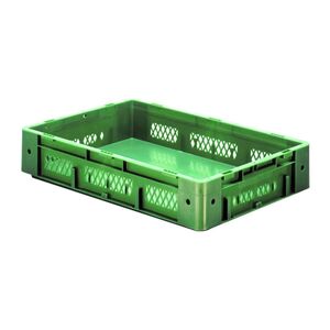 Zware transportkrat Euronorm plastic bak, krat VTK1 600x400x120 groen Zware transportkrat Euronorm plastic bak, krat VTK1 600x400x120 groen