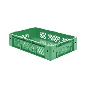 Zware transportkrat Euronorm plastic bak, krat VTK1 600x400x145 groen Zware transportkrat Euronorm plastic bak, krat VTK1 600x400x145 groen