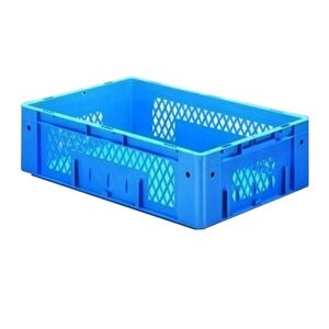 Zware transportkrat Euronorm plastic bak, krat VTK1 600x400x175 blauw Zware transportkrat Euronorm plastic bak, krat VTK1 600x400x175 blauw