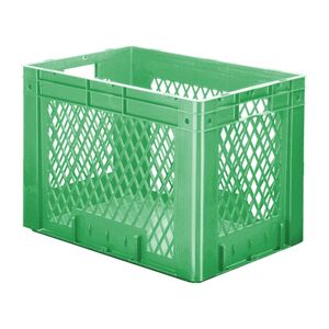 Zware transportkrat Euronorm plastic bak, krat VTK1 600x400x420 groen Zware transportkrat Euronorm plastic bak, krat VTK1 600x400x420 groen