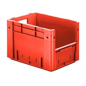 Zware transportkrat Euronorm plastic bak, krat VTK4 400x300x270 rood Zware transportkrat Euronorm plastic bak, krat VTK4 400x300x270 rood