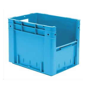 Zware transportkrat Euronorm plastic bak, krat VTK4 400x300x320 blauw Zware transportkrat Euronorm plastic bak, krat VTK4 400x300x320 blauw