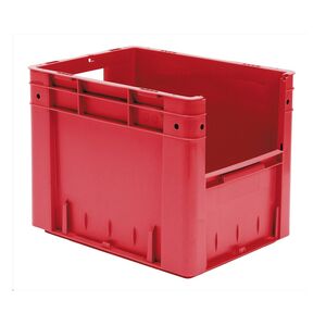 Zware transportkrat Euronorm plastic bak, krat VTK4 400x300x320 rood Zware transportkrat Euronorm plastic bak, krat VTK4 400x300x320 rood