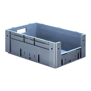 Zware transportkrat Euronorm plastic bak, krat VTK4 600x400x210 grijs Zware transportkrat Euronorm plastic bak, krat VTK4 600x400x210 grijs