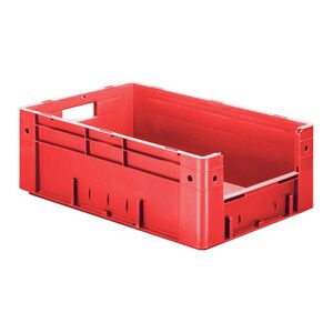 Zware transportkrat Euronorm plastic bak, krat VTK4 600x400x210 rood Zware transportkrat Euronorm plastic bak, krat VTK4 600x400x210 rood