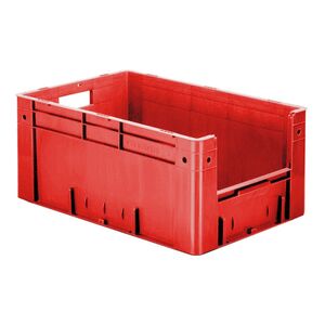 Zware transportkrat Euronorm plastic bak, krat VTK4 600x400x270 rood Zware transportkrat Euronorm plastic bak, krat VTK4 600x400x270 rood