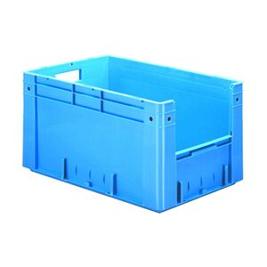 Zware transportkrat Euronorm plastic bak, krat VTK4 600x400x320 blauw Zware transportkrat Euronorm plastic bak, krat VTK4 600x400x320 blauw