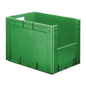 Zware transportkrat Euronorm plastic bak, krat VTK4 600x400x420 groen Zware transportkrat Euronorm plastic bak, krat VTK4 600x400x420 groen