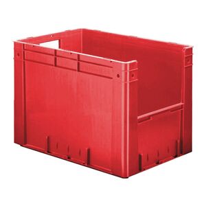 Zware transportkrat Euronorm plastic bak, krat VTK4 600x400x420 rood Zware transportkrat Euronorm plastic bak, krat VTK4 600x400x420 rood