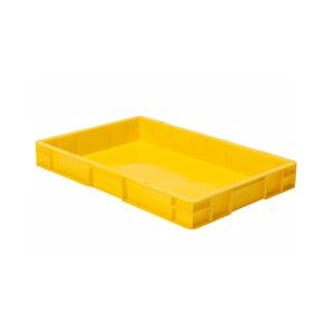 Transportkrat Euronorm plastic bak, krat TK0 600x400x75 geel