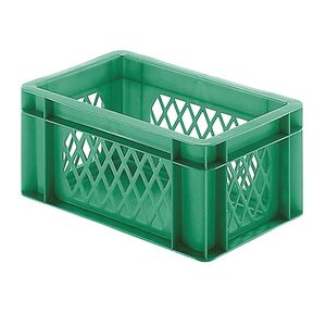 Transportkrat Euronorm plastic bak, krat TK1 300x200x145 groen Transportkrat Euronorm plastic bak, krat TK1 300x200x145 groen
