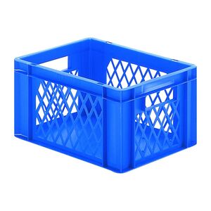 Transportkrat Euronorm plastic bak, krat TK1 400x300x210 blauw Transportkrat Euronorm plastic bak, krat TK1 400x300x210 blauw