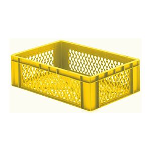 Transportkrat Euronorm plastic bak, krat TK2 600x400x175 geel Transportkrat Euronorm plastic bak, krat TK2 600x400x175 geel