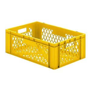 Transportkrat Euronorm plastic bak, krat TK2 600x400x210 geel Transportkrat Euronorm plastic bak, krat TK2 600x400x210 geel