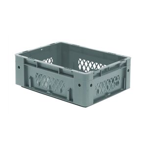 Zware transportkrat Euronorm plastic bak, krat VTK1 400x300x145 grijs Zware transportkrat Euronorm plastic bak, krat VTK1 400x300x145 grijs