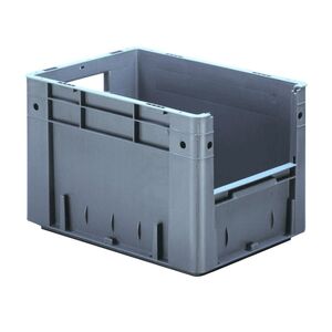 Zware transportkrat Euronorm plastic bak, krat VTK4 400x300x270 grijs Zware transportkrat Euronorm plastic bak, krat VTK4 400x300x270 grijs