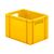Transportkrat Euronorm plastic bak, krat TK0 400x300x270 geel