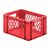 Transportkrat Euronorm plastic bak, krat TK1 400x300x210 rood