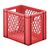 Transportkrat Euronorm plastic bak, krat TK1 400x300x320 rood