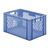 Transportkrat Euronorm plastic bak, krat TK1 600x400x320 blauw