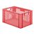 Transportkrat Euronorm plastic bak, krat TK1 600x400x320 rood